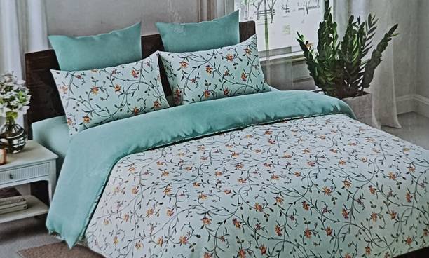 Raymond Home 200 TC Cotton Double Floral Flat Bedsheet