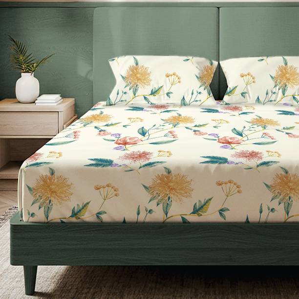 Urban Space Microfiber Double Flat 200 TC Printed Bedsheet