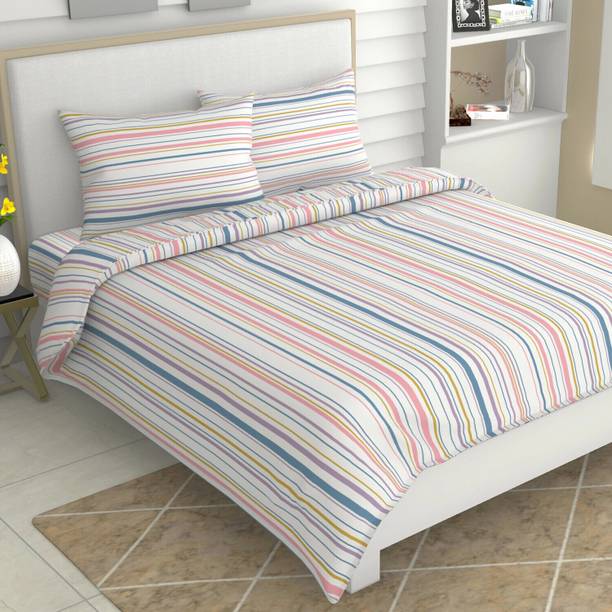 haus & kinder Cotton King Flat 186 TC Printed Bedsheet