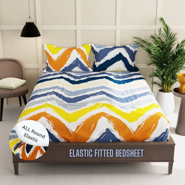 HIDECOR 250 TC माइक्रोफ़ाइबर प्रिंटेड बेडशीट