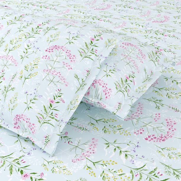 haus & kinder 186 TC Cotton Double Printed Flat Bedsheet