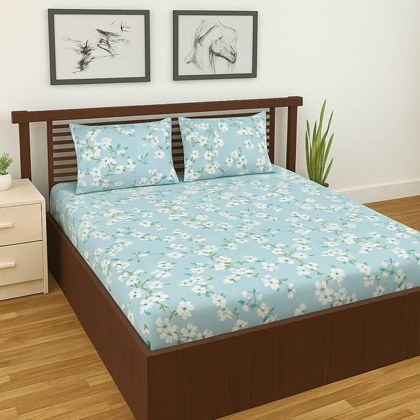 Flipkart SmartBuy 144 TC Microfiber King Printed Flat Bedsheet