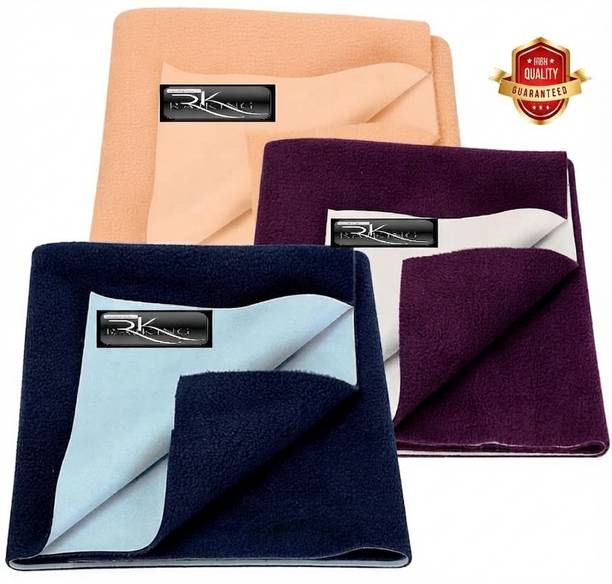 Rajking Cotton Single, Crib Flat 0 TC Self Design 3 Bedsheets