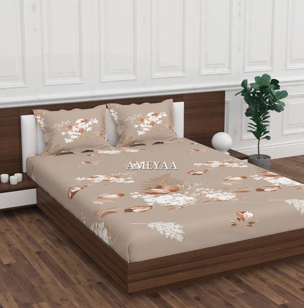 AMEYAA 240 TC कॉटन प्रिंटेड बेडशीट