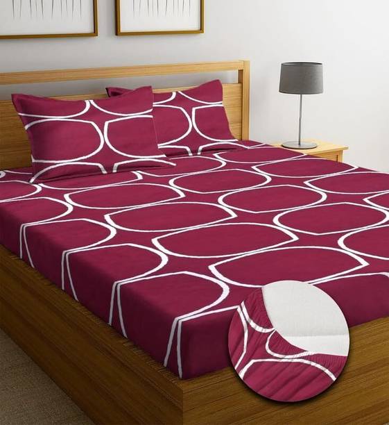 TEXIVA Cotton King Fitted (Elastic) 320 TC Geometric 1 ...