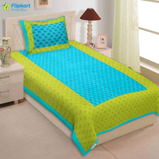 Flipkart SmartBuy 180 TC Cotton Single Jaipuri Prints Flat Bedsheet