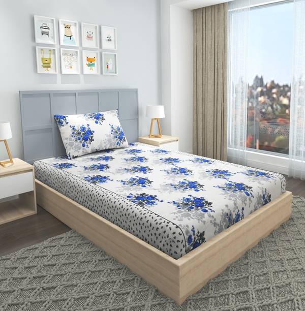 HIDECOR 250 TC Polycotton, Microfiber Single Printed Flat Bedsheet
