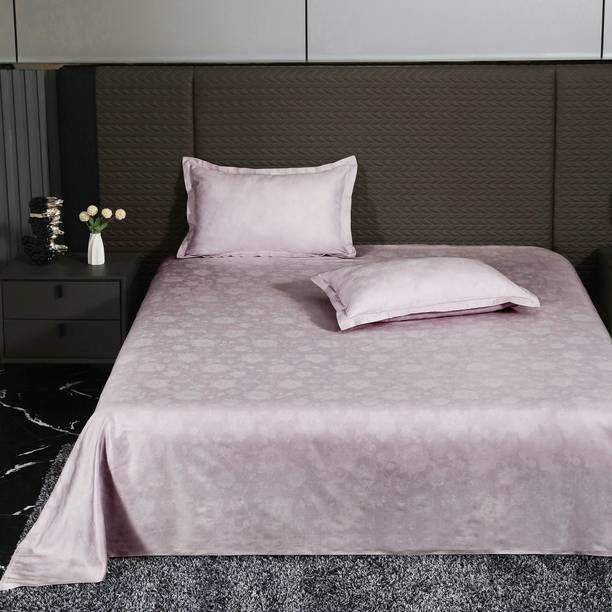 Story@home Cotton King Flat 500 TC Printed 1 Summer Bedsheet with 2 Pillow Covers