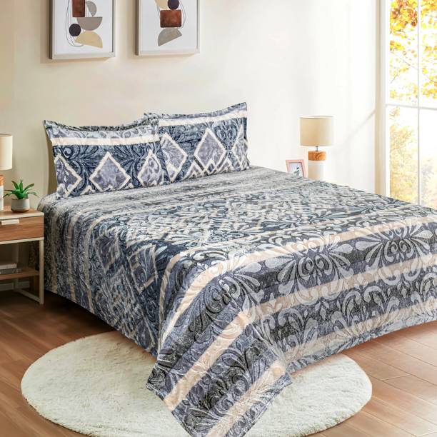 SIGNATURE 300 TC Velvet King Abstract Flat Bedsheet