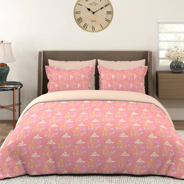 Layers 120 TC Cotton King Printed Flat Bedsheet