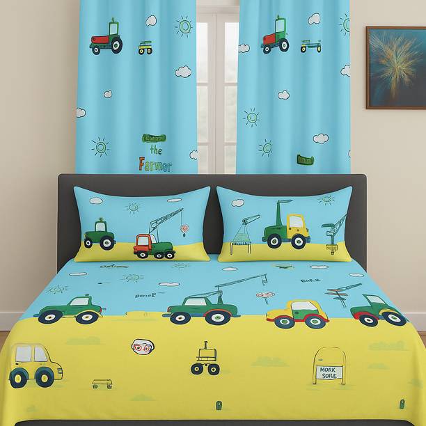Flipkart SmartBuy 144 TC Microfiber Double Printed Flat Bedsheet
