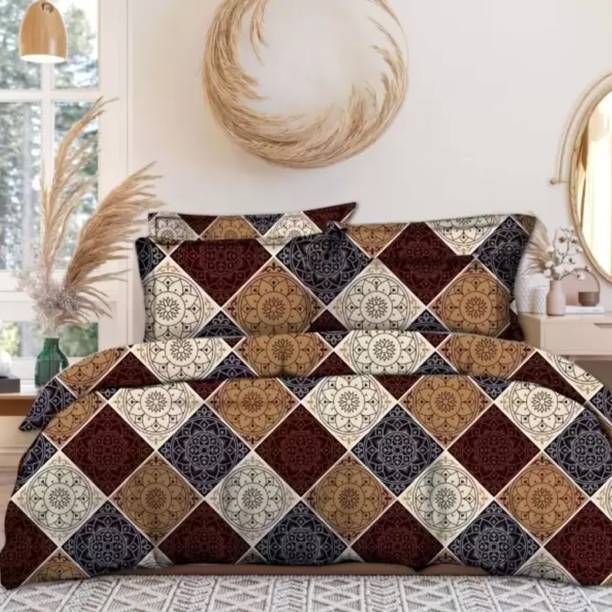 CREATURE Cotton Double Flat 260 TC Printed Bedsheet