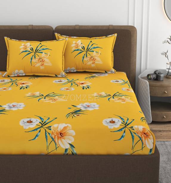 EVERLUSH Cotton King Fitted (Elastic) 300 TC Printed 1 ...