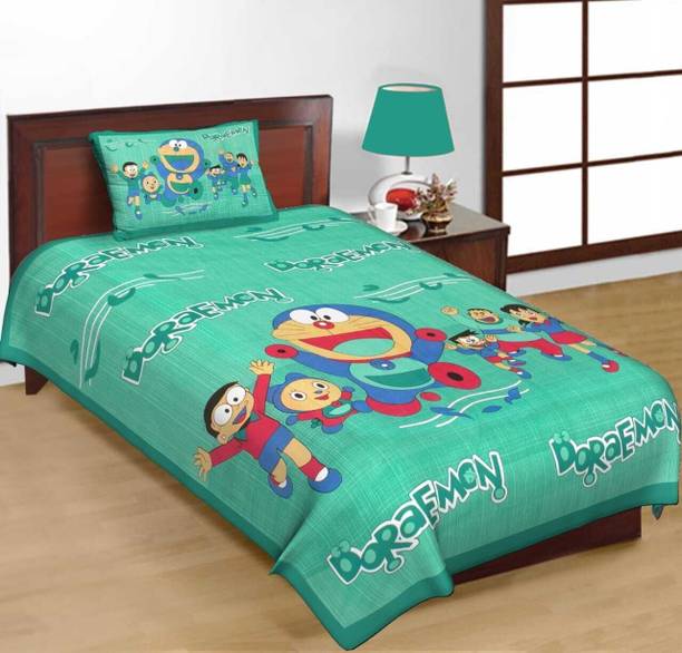 Salgia Cotton Single Flat 144 TC Jaipuri Prints Bedsheet