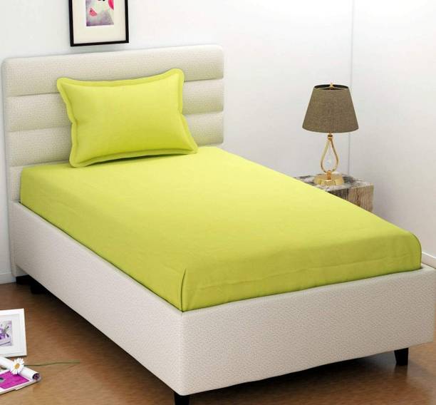OnDec 210 TC Satin Single Solid Flat Bedsheet