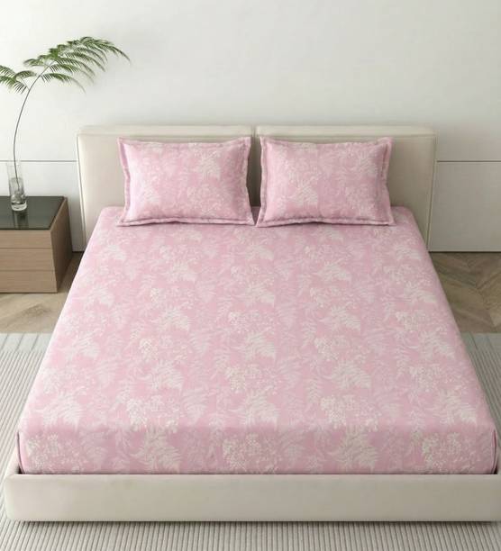 Mafatlal Cotton Double Flat 186 TC Floral 1 Bedsheet