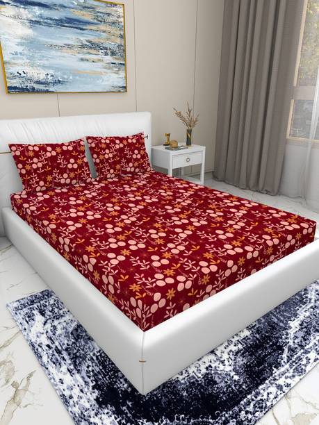 DREAM LIVING Microfiber Double Flat 120 TC Printed 1 Bedsheet