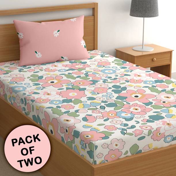CG Homes Cotton Single Flat 160 TC Printed Bedsheet