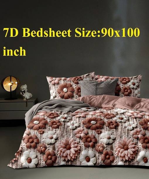 Laying Style Cotton King Flat 240 TC Floral Bedsheet