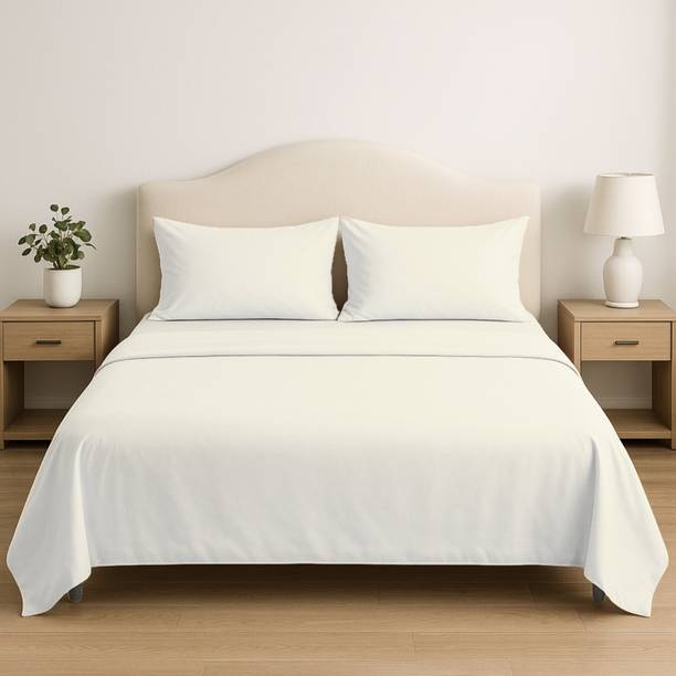 haus & kinder 300 TC Tencel King Solid Flat Bedsheet