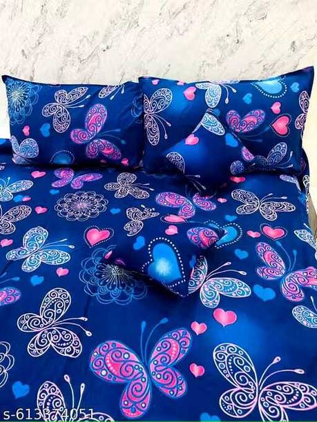 RAJAT HOMES Polycotton King Flat 320 TC Printed 1 Bedsheet