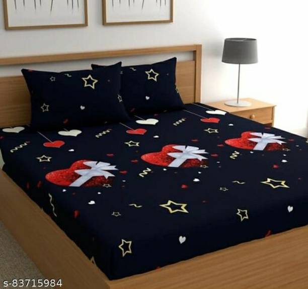 RADHEY JI STORE Microfiber Double Flat 210 TC Printed B...