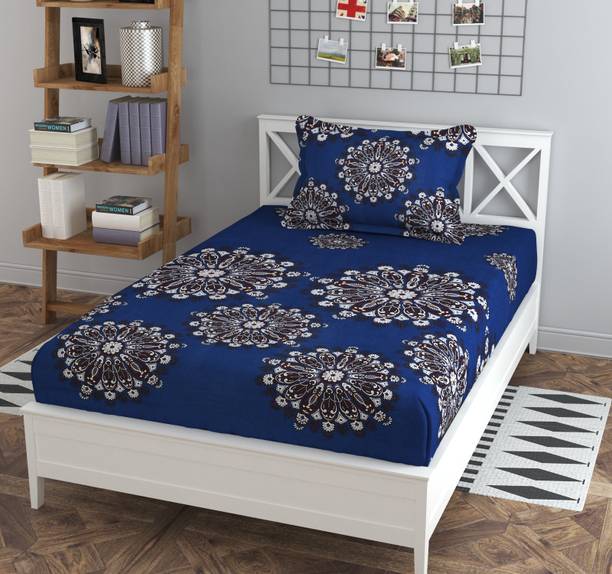 HIDECOR 250 TC Microfiber Single Floral Flat Bedsheet