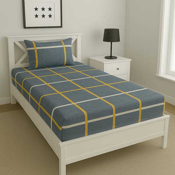 Flipkart SmartBuy 144 TC Microfiber Single Printed Flat Bedsheet