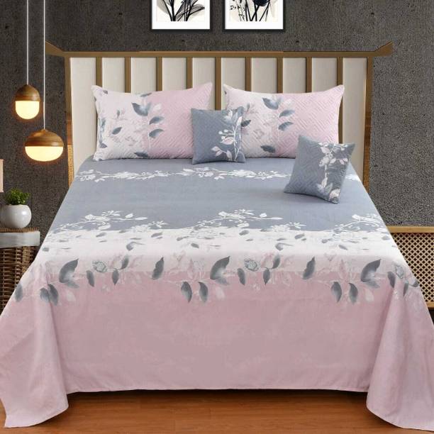 EVERLUSH Cotton King Flat 300 TC Printed Bedsheet
