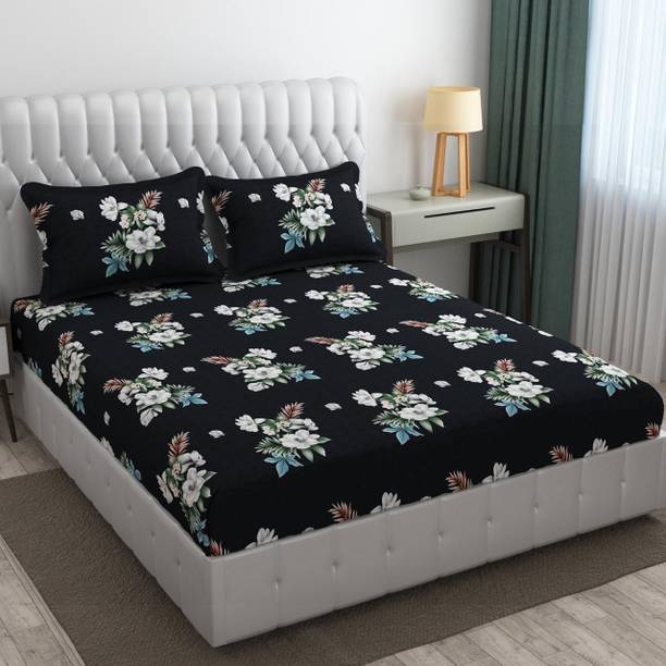 DECOR2ADMIRE Cotton Queen Fitted (Elastic) 300 TC Print...