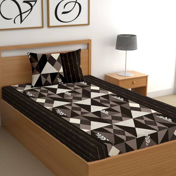 CG Homes Cotton Single Flat 180 TC Printed Bedsheet