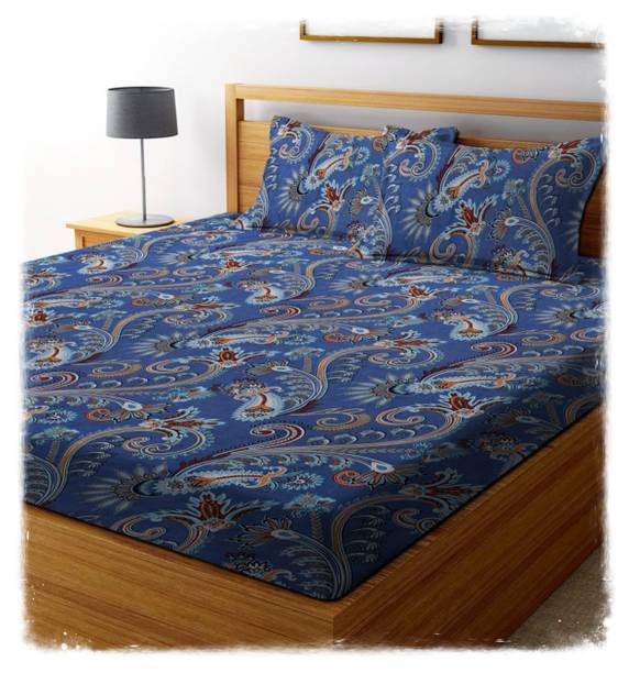 CREATURE Cotton Double Flat 260 TC Printed Bedsheet