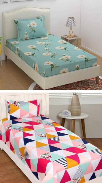 CREATURE Cotton Single Flat 220 TC Printed Bedsheet