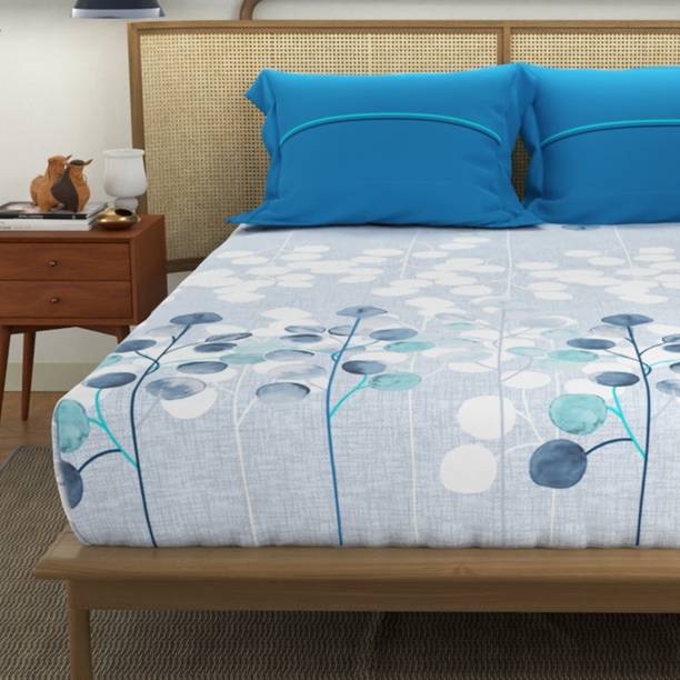 Urban Space Cotton Double Flat 144 TC Printed Bedsheet