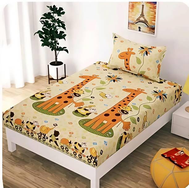 THC Polycotton Single Flat 220 TC Cartoon 1 Bedsheet