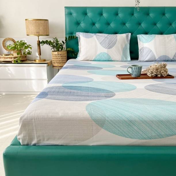 Urban Space 200 TC Cotton Double Floral Flat Bedsheet