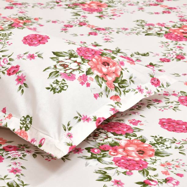 haus & kinder 144 TC Cotton King Printed Flat Bedsheet