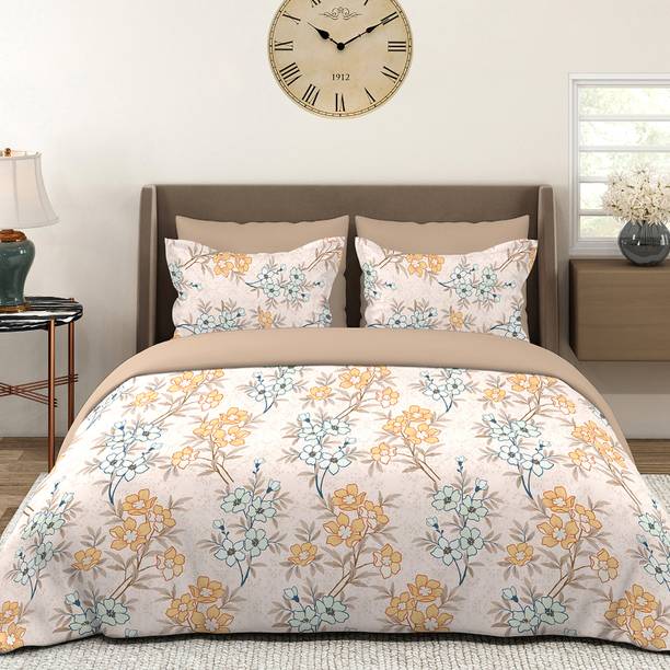 Layers 120 TC Cotton King Printed Flat Bedsheet