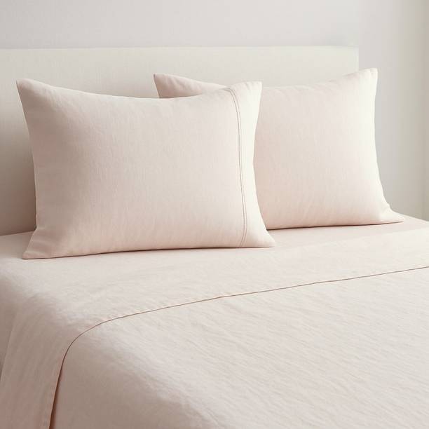 haus & kinder 300 TC Cotton King Solid Flat Bedsheet