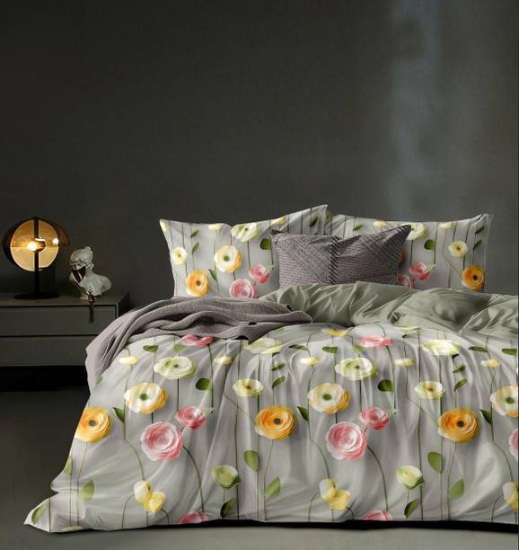 SHOPHOX Cotton King Flat 350 TC Self Design Bedsheet