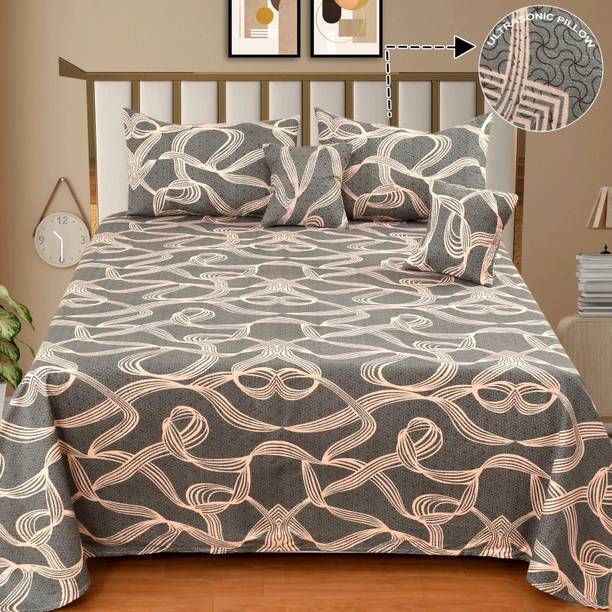 NCS Cotton Double Flat 300 TC Floral Bedsheet
