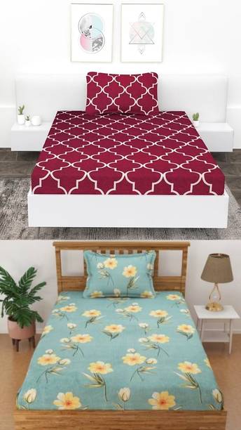 CREATURE Cotton Single Flat 220 TC Printed Bedsheet