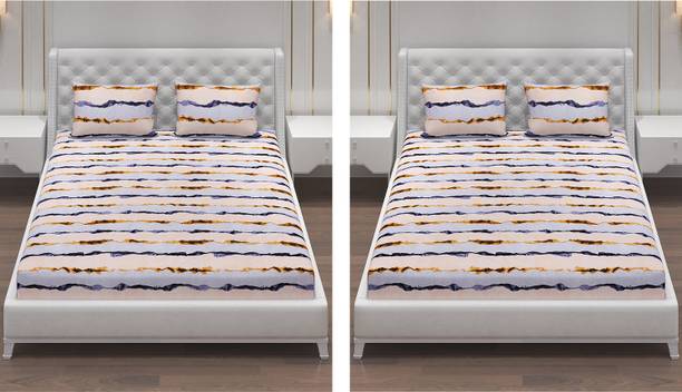 Moca by Monte Carlo 120 TC Microfiber Double Printed Flat Bedsheet