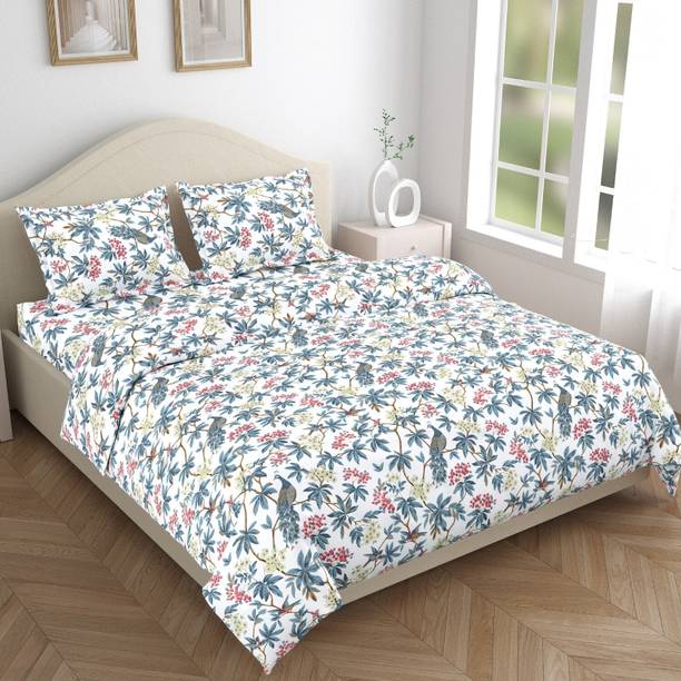 haus & kinder Cotton King Flat 144 TC Printed Bedsheet