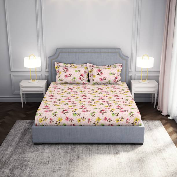 Welspun 105 TC Microfiber Double Solid Flat Bedsheet