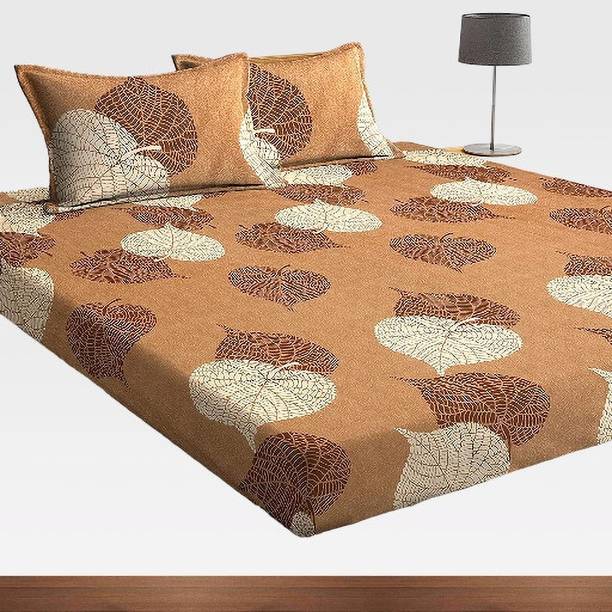 HOMYBEES Cotton King Fitted (Elastic) 240 TC Printed Be...