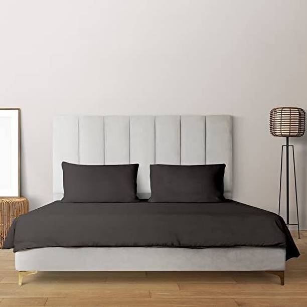 Livpure Smart 300 TC Cotton Single Solid Fitted (Elastic) Bedsheet