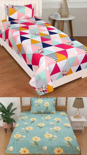 CREATURE Cotton Single Flat 220 TC Printed Bedsheet