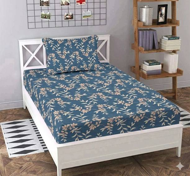 BLUEDOT Microfiber Single Flat 200 TC Floral 1 Summer Bedsheet