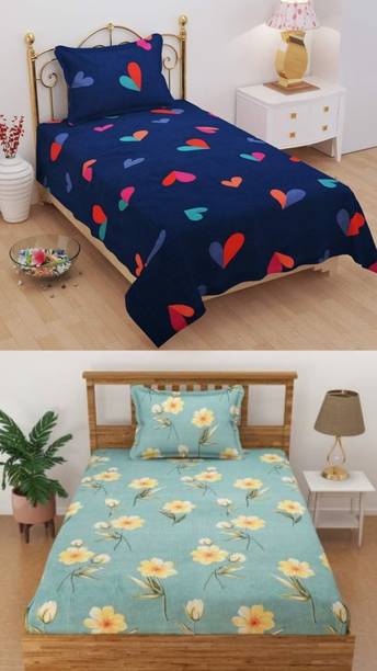CREATURE Cotton Single Flat 220 TC Printed Bedsheet